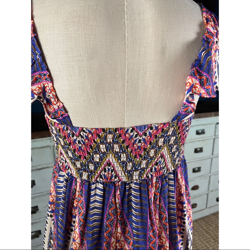 Anthropologie Flutter Sleeve Midi Dress M - Picture 8 of 11